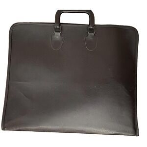Bondstar Leather Art‎ Portfolio Briefcase Made in USA Zippered Spiral Sleeve